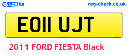 EO11UJT are the vehicle registration plates.