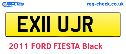 EX11UJR are the vehicle registration plates.
