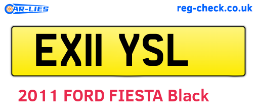 EX11YSL are the vehicle registration plates.