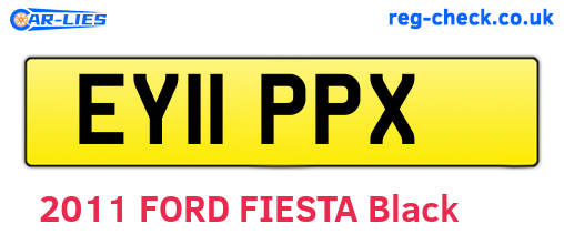 EY11PPX are the vehicle registration plates.