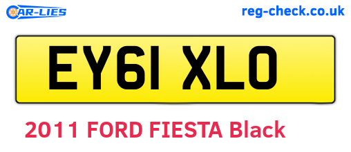 EY61XLO are the vehicle registration plates.