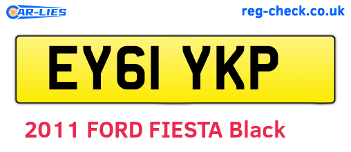 EY61YKP are the vehicle registration plates.