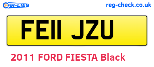 FE11JZU are the vehicle registration plates.