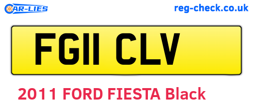 FG11CLV are the vehicle registration plates.