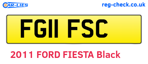 FG11FSC are the vehicle registration plates.