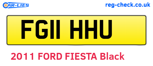 FG11HHU are the vehicle registration plates.