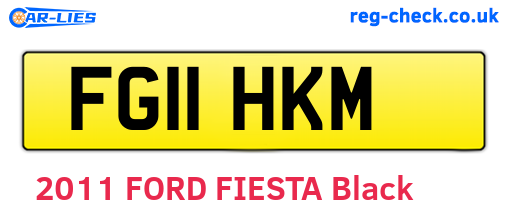 FG11HKM are the vehicle registration plates.