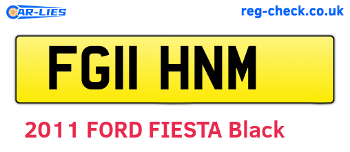 FG11HNM are the vehicle registration plates.