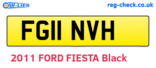 FG11NVH are the vehicle registration plates.