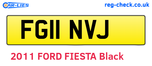 FG11NVJ are the vehicle registration plates.