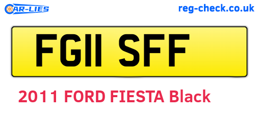 FG11SFF are the vehicle registration plates.