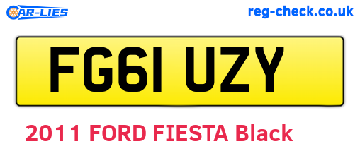 FG61UZY are the vehicle registration plates.