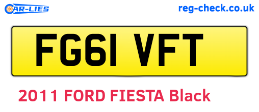 FG61VFT are the vehicle registration plates.