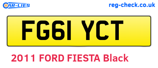 FG61YCT are the vehicle registration plates.