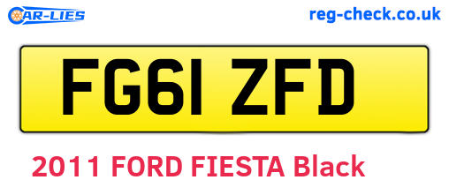 FG61ZFD are the vehicle registration plates.