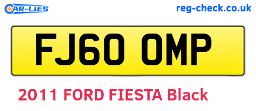 FJ60OMP are the vehicle registration plates.