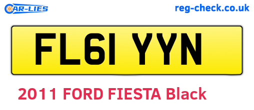 FL61YYN are the vehicle registration plates.