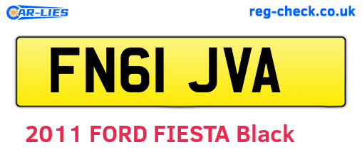 FN61JVA are the vehicle registration plates.