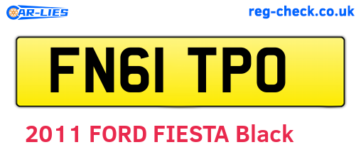 FN61TPO are the vehicle registration plates.