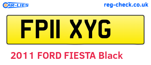 FP11XYG are the vehicle registration plates.
