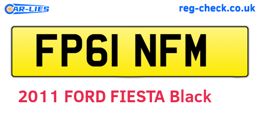 FP61NFM are the vehicle registration plates.