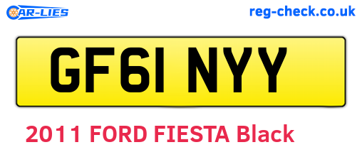 GF61NYY are the vehicle registration plates.