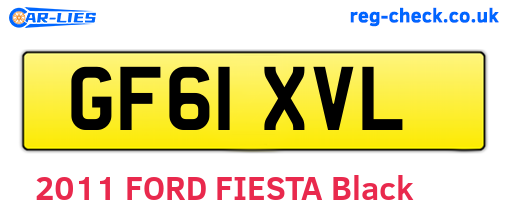 GF61XVL are the vehicle registration plates.