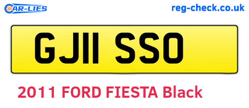 GJ11SSO are the vehicle registration plates.