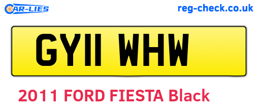 GY11WHW are the vehicle registration plates.