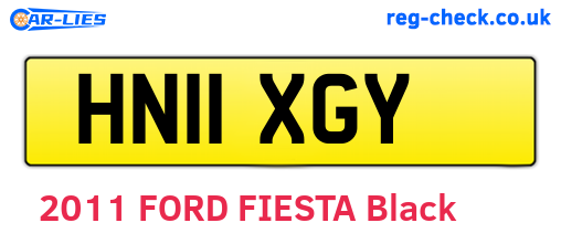 HN11XGY are the vehicle registration plates.
