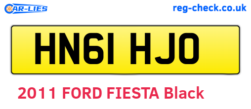 HN61HJO are the vehicle registration plates.