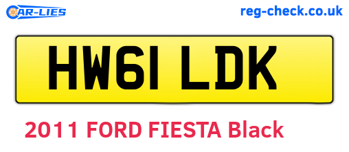 HW61LDK are the vehicle registration plates.