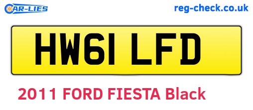 HW61LFD are the vehicle registration plates.
