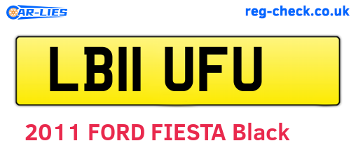 LB11UFU are the vehicle registration plates.