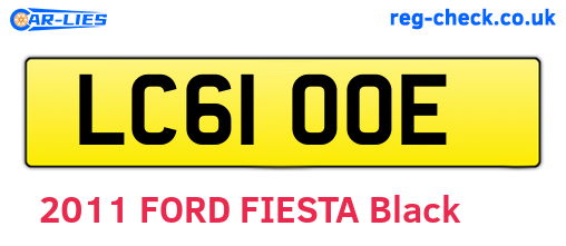 LC61OOE are the vehicle registration plates.