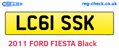 LC61SSK are the vehicle registration plates.