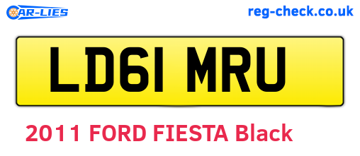 LD61MRU are the vehicle registration plates.
