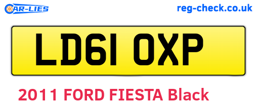 LD61OXP are the vehicle registration plates.