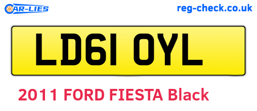 LD61OYL are the vehicle registration plates.