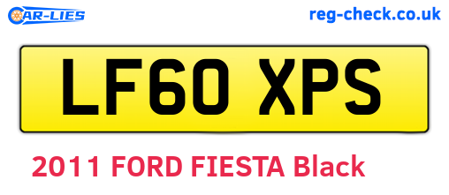 LF60XPS are the vehicle registration plates.
