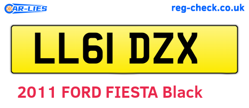 LL61DZX are the vehicle registration plates.