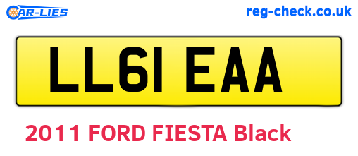 LL61EAA are the vehicle registration plates.