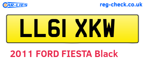 LL61XKW are the vehicle registration plates.