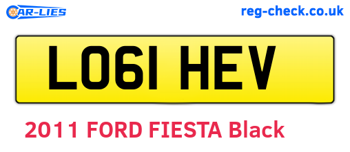 LO61HEV are the vehicle registration plates.