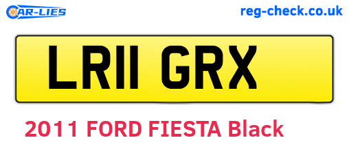 LR11GRX are the vehicle registration plates.