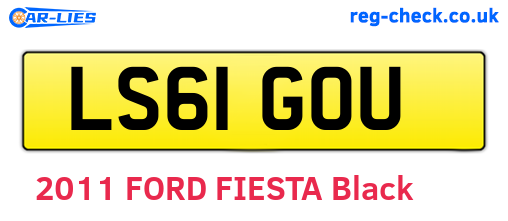 LS61GOU are the vehicle registration plates.