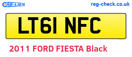 LT61NFC are the vehicle registration plates.