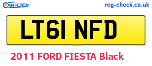 LT61NFD are the vehicle registration plates.