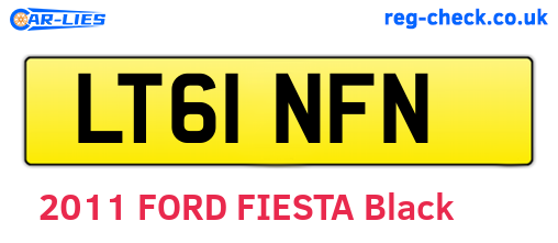 LT61NFN are the vehicle registration plates.