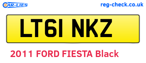 LT61NKZ are the vehicle registration plates.